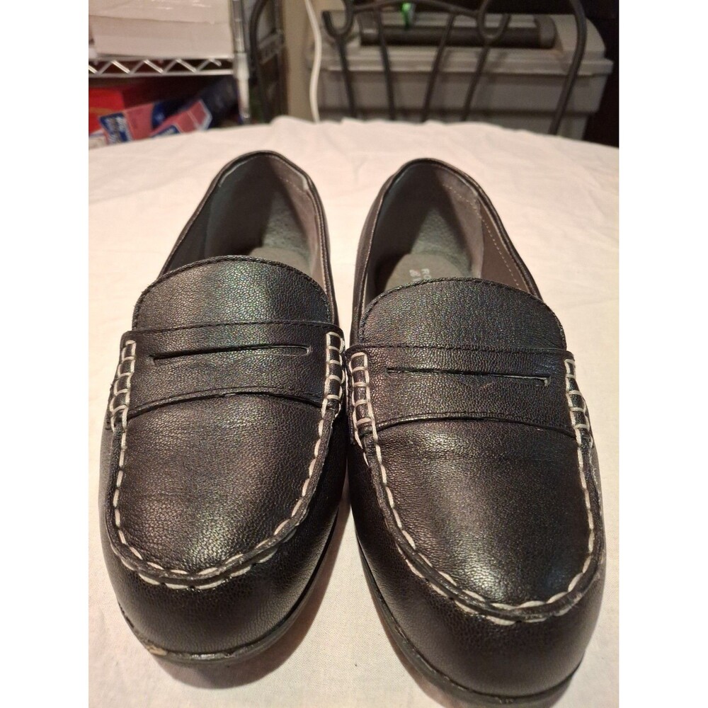 Rockport Works Steel Toe Loafers NEW  womens  8.5, black Leather